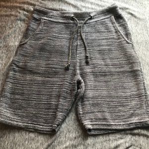 Heather grey knit shorts